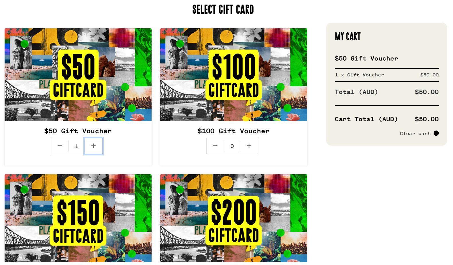 Gift Card Purchase